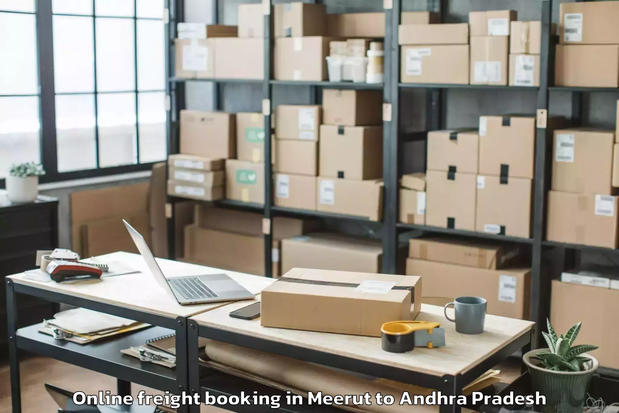 Hassle-Free Meerut to Kanuru Online Freight Booking